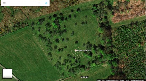 Google map of Bar Hill Fort